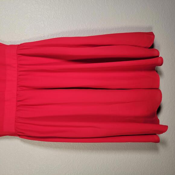 Maison Jules Red V Neck Lined Dress Women Size XS - Picture 9 of 9